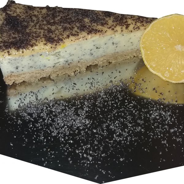 Mákos citromos sajttorta