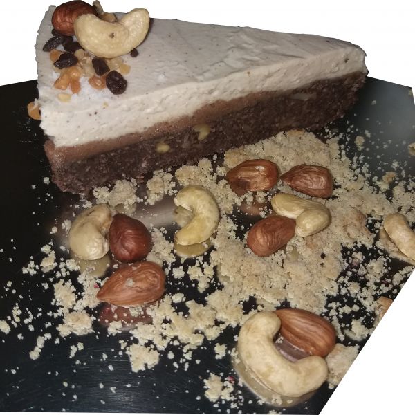 Nyers vegán snickers szelet